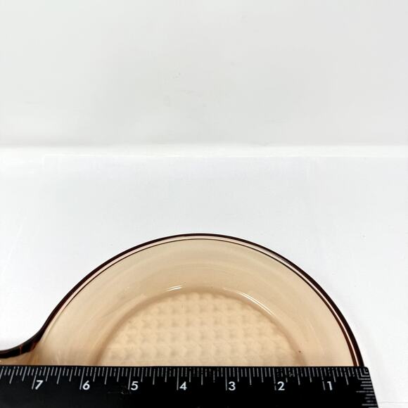 Vision Corning France Amber Glass Skillet Fry Pan 7” Vintage Cookware - Picture 5 of 7